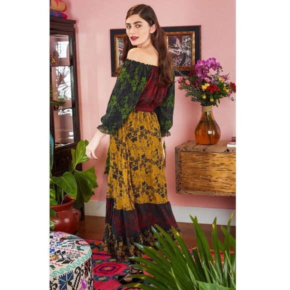 Free People x Carolina K Alexa Off Shoulder Chiffon Dress - Picture 4 of 10